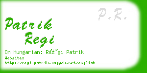 patrik regi business card